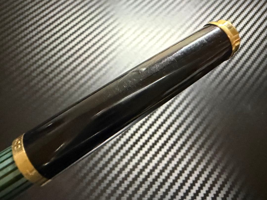 ペリカン 400NN M&K 緑縞 F 細字 万年筆