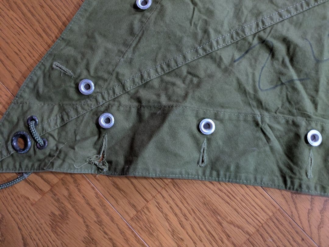 ノルウェー軍幕　2枚　used 銀ボタン　展開図あり