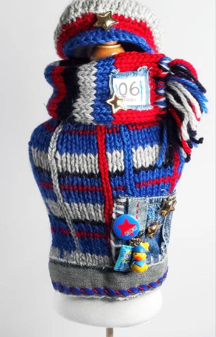 57◆ アーガイルデニムニット【OROKU】　パピリーヒルズ