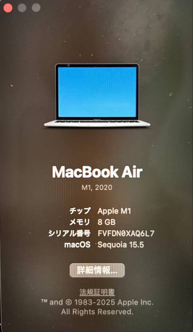 MacBook本体 Apple MacBook Air M1 2020 8GB 256gb