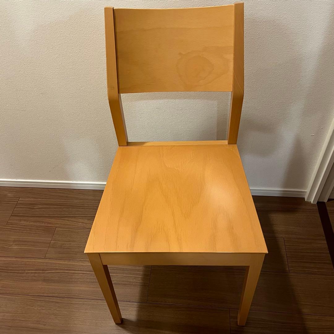 カリガリス 木製ダイニングチェア 2脚セット ナチュラル