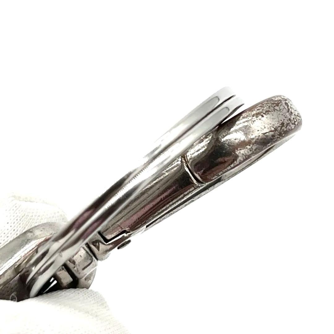 PRADA キーホルダー　三角ロゴトライアングル　サフィアーノレザー　ブラック