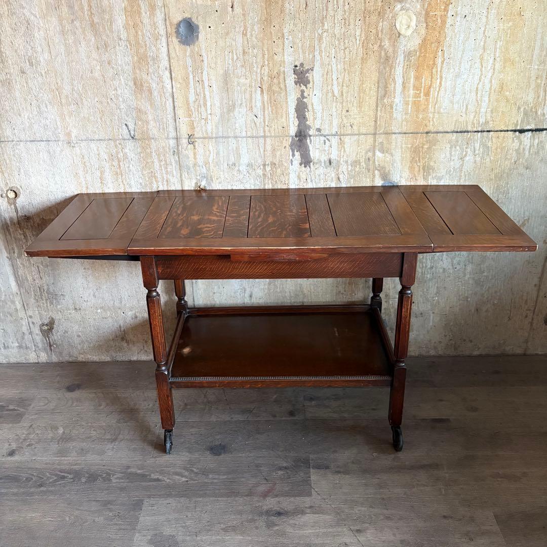 英国アンティーク　ドローリーフ ワゴンテーブル　ヴィンテージ