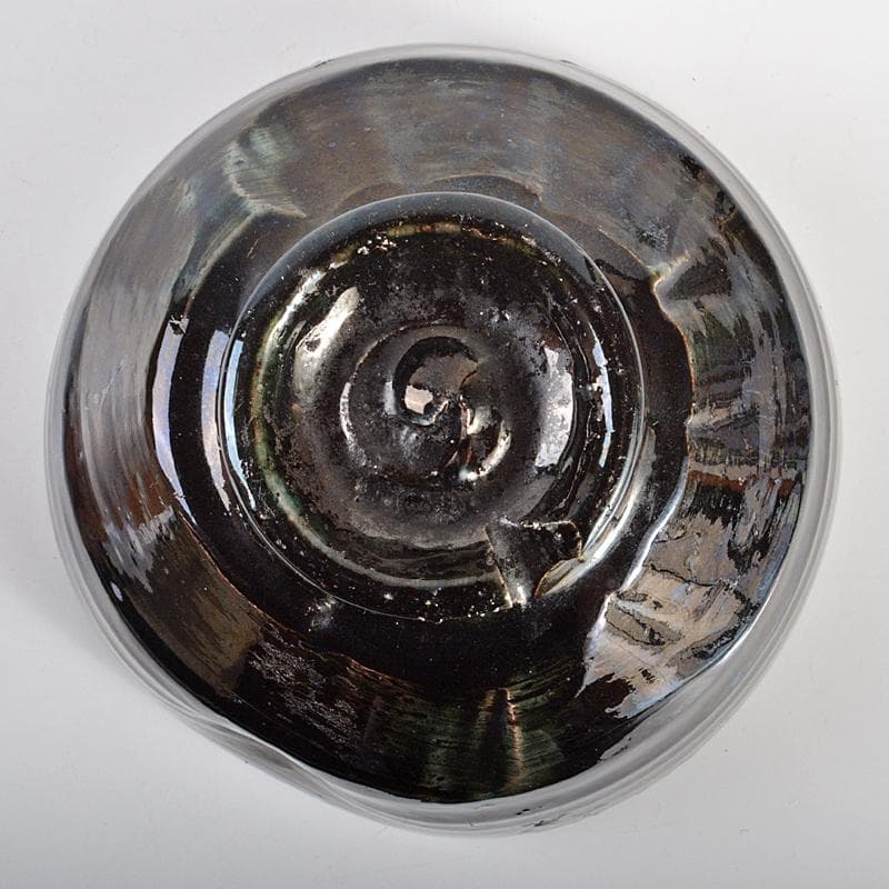 茶道具　石川県小松焼　青楽茶碗　時代箱　極め二重箱　D　R6834