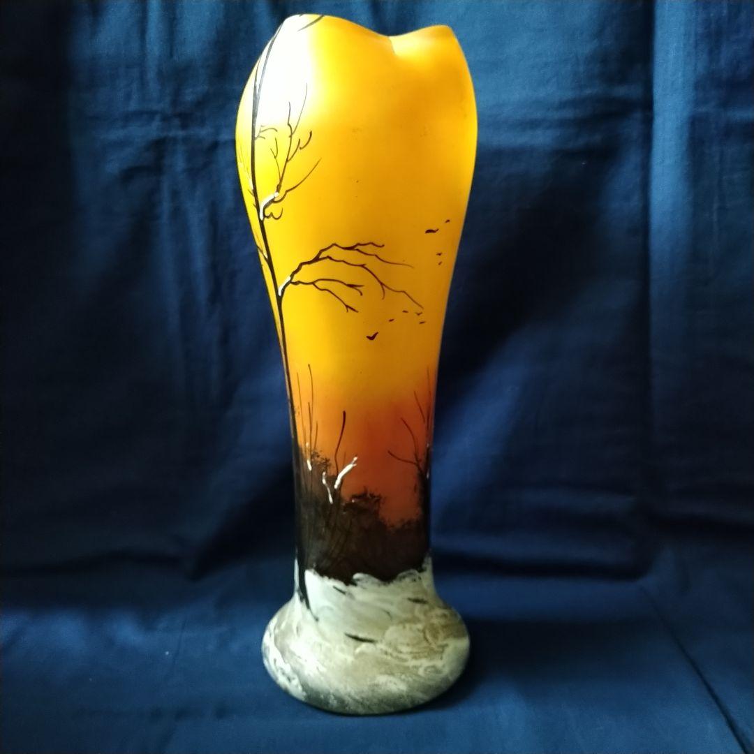 ✤ルグラ・モンジョワ（Legras Montjoye）✤〘冬景色文〙花瓶✤