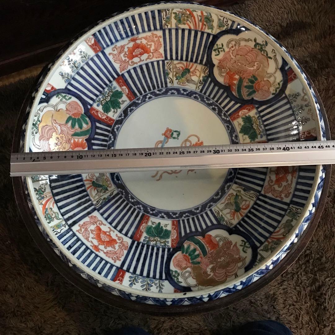 古伊万里　銅鑼鉢　大皿　大型　アンティーク