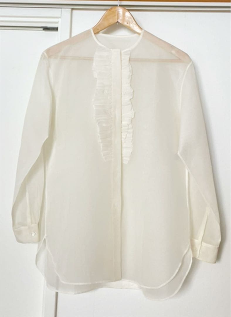 ドゥロワー　シアーシルクフリル　ブラウス　36 美品 入学式/卒業式　セレモニー