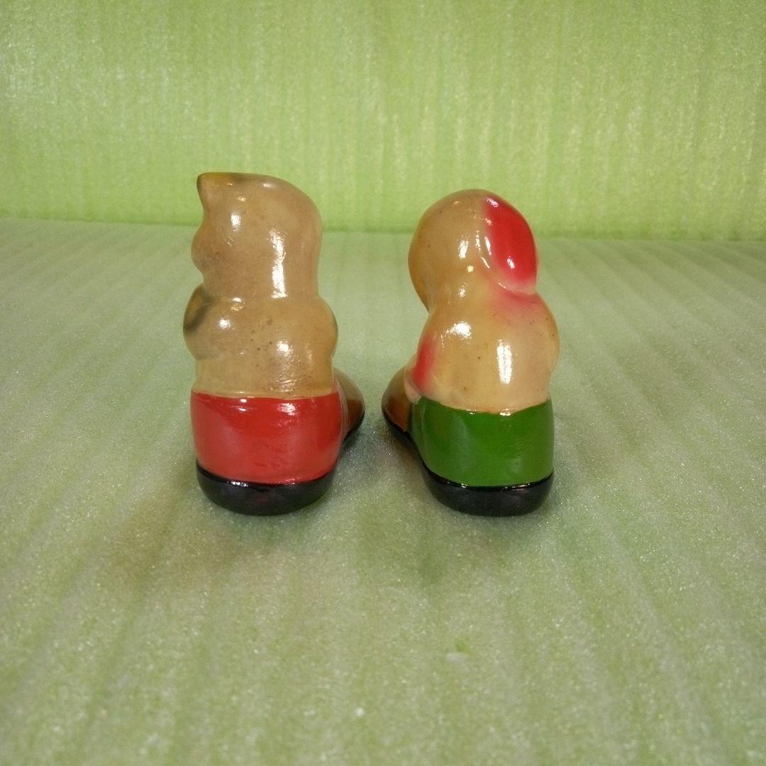 猫と犬の靴型置物　靴に入った猫と犬の鉛筆削り　フィギュア　アンティーク　レトロ