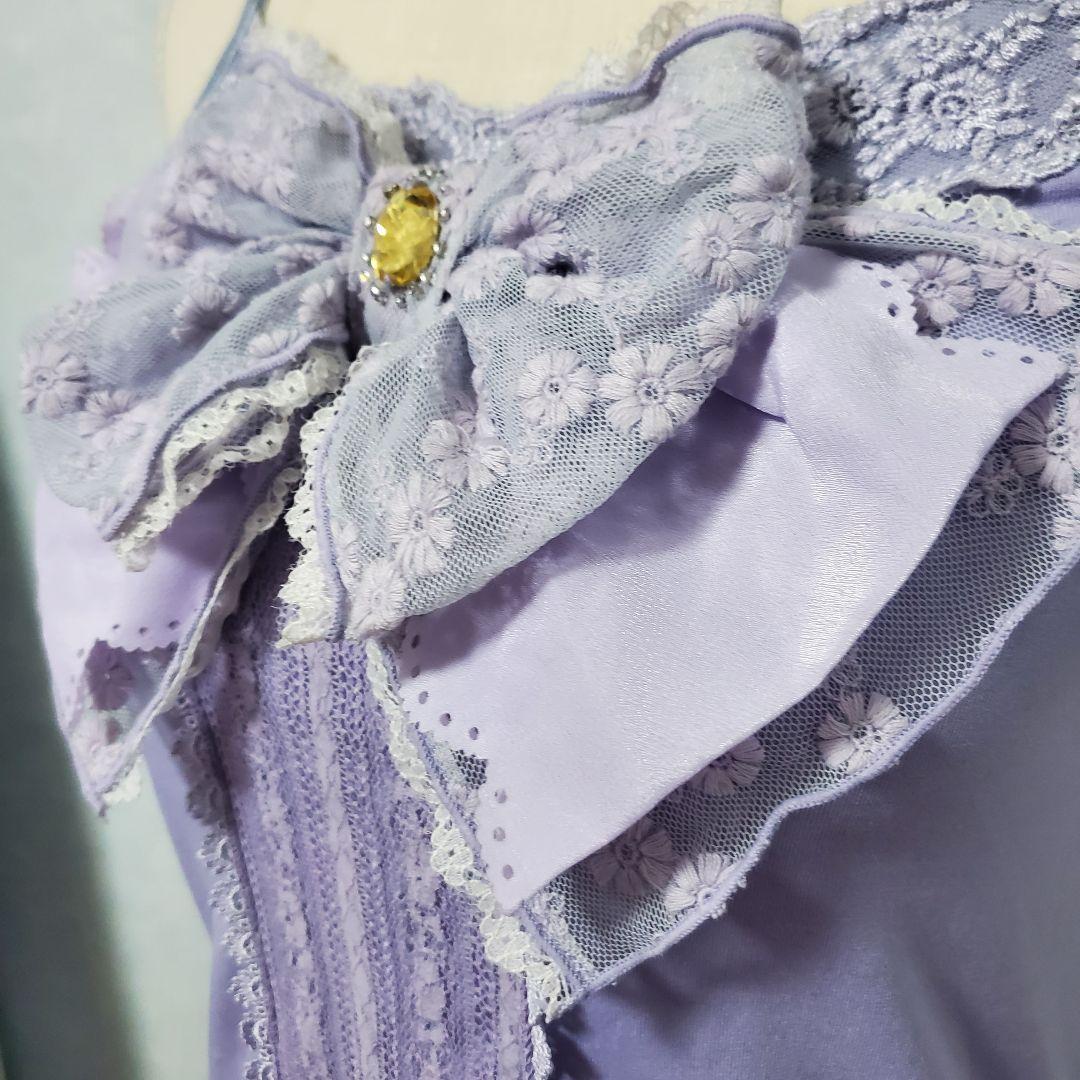 希少 axes femme ビジュー付きビッグリボンキャミソール ラベンダー