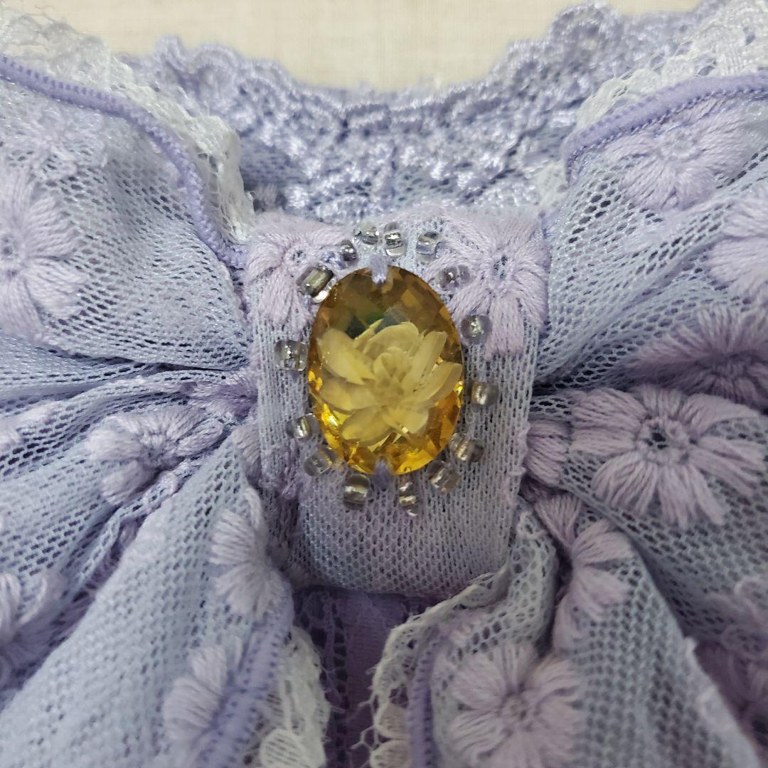 希少 axes femme ビジュー付きビッグリボンキャミソール ラベンダー