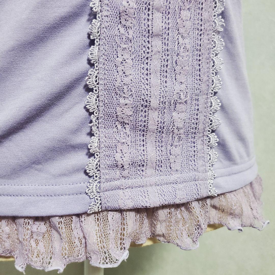 希少 axes femme ビジュー付きビッグリボンキャミソール ラベンダー