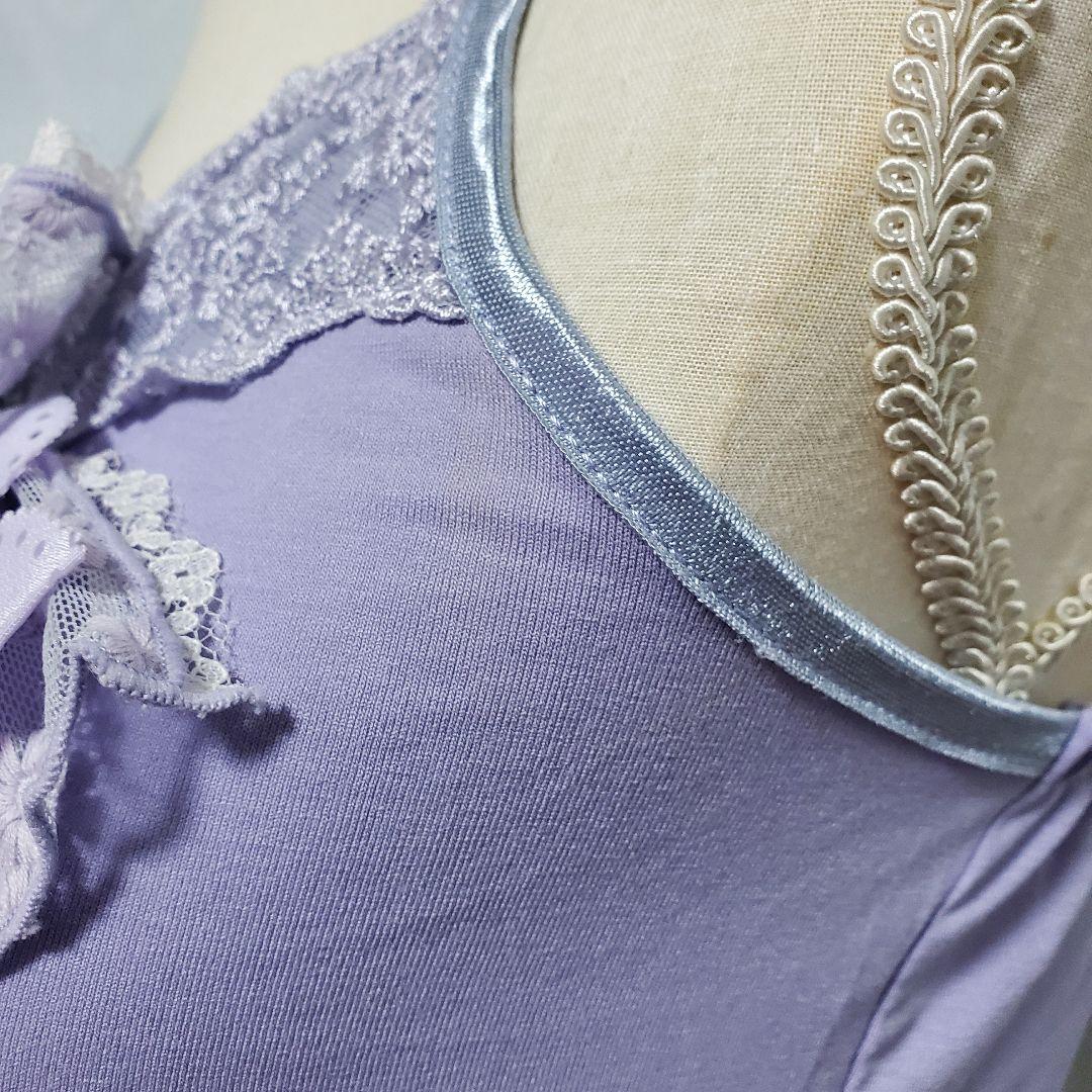 希少 axes femme ビジュー付きビッグリボンキャミソール ラベンダー