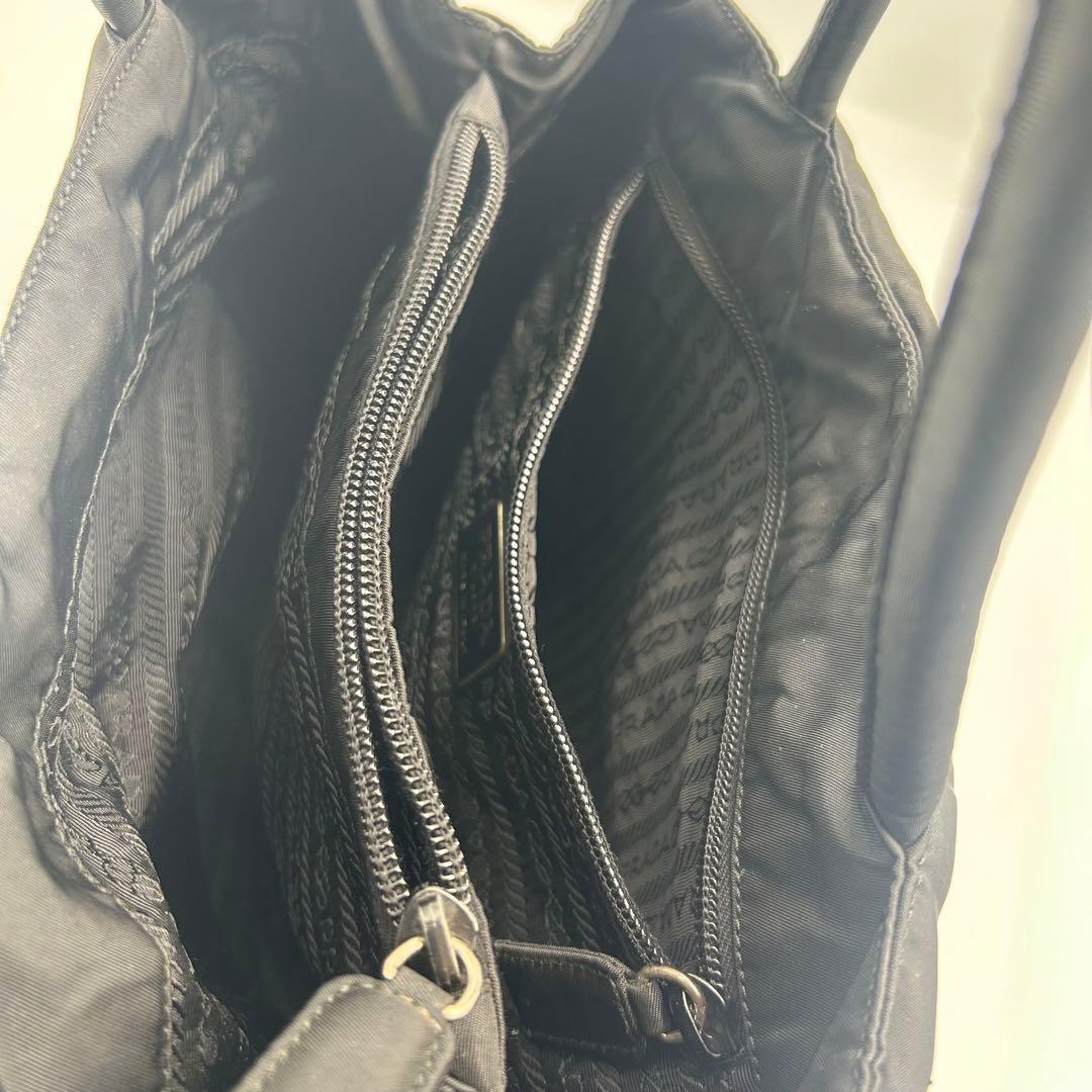 人気❣️PRADA プラダ ナイロン ハンドバッグ 三角ロゴ テスート　ブラック