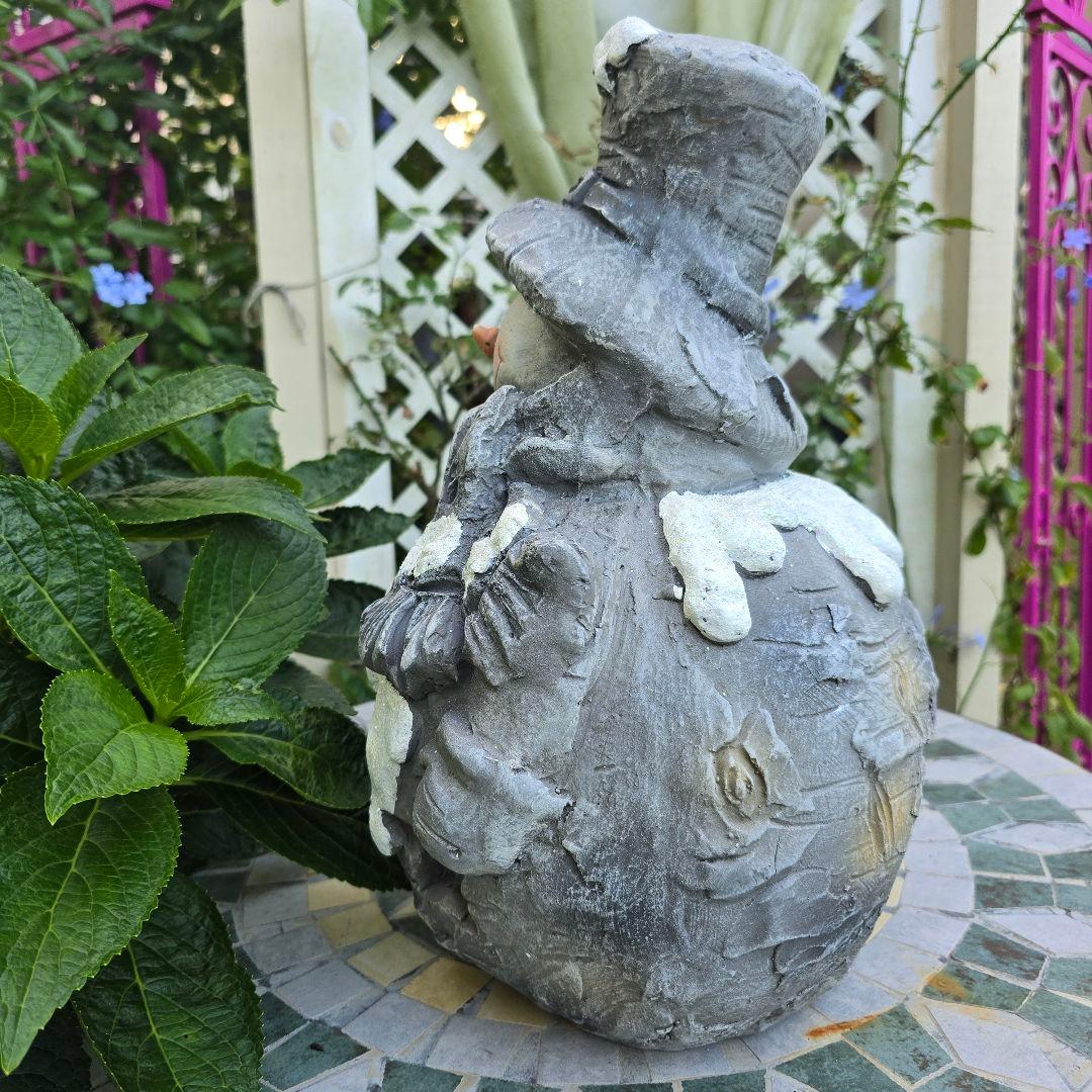 ロウソク入れタイプ・シックな雰囲気のBigスノーマンオブジェ.˳˳.⋅❄︎.*