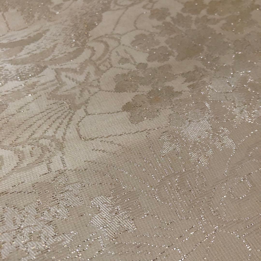 SALE❤️希少アンティーク正絹　マジョリカお召し　豪華キキラキラ日本の美しい花々