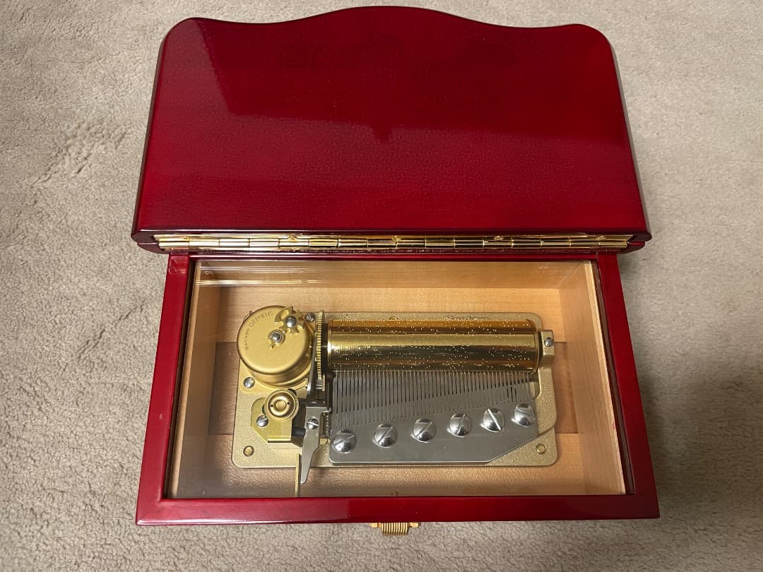 Sankyo オルフェウス ORPHEUS オルゴール 50弁 象嵌 中古 美品