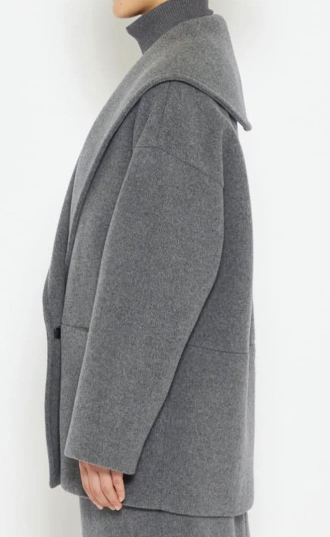 極美品✨アンクレイヴ　撥水プルーフメルトン　ビッグカラーコート　オンワード樫山