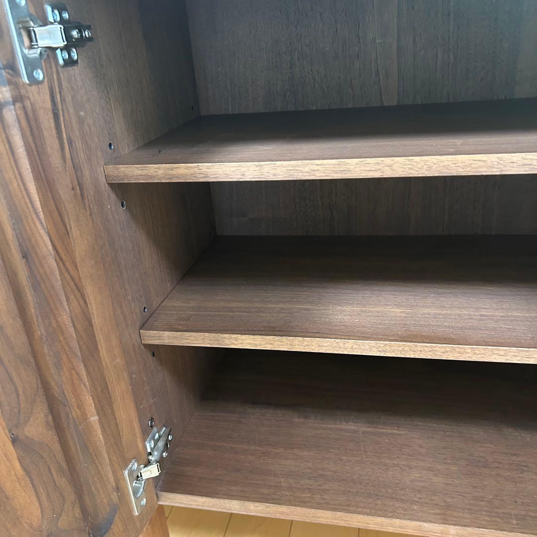 天然木 マルヨシ民芸家具 DEEP壁面収納② 両開きキャビネット シェルフ