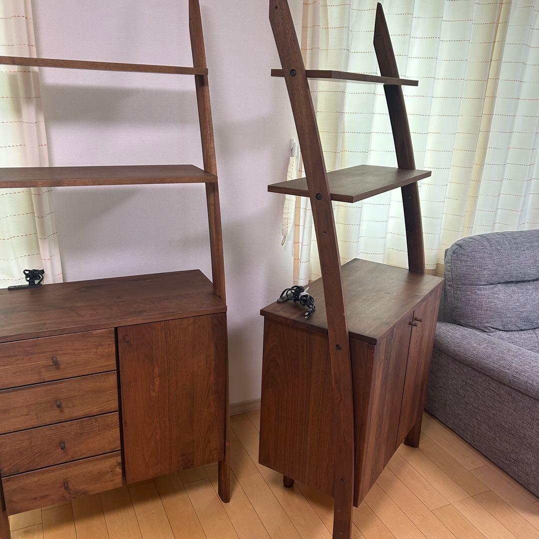 天然木 マルヨシ民芸家具 DEEP壁面収納② 両開きキャビネット シェルフ