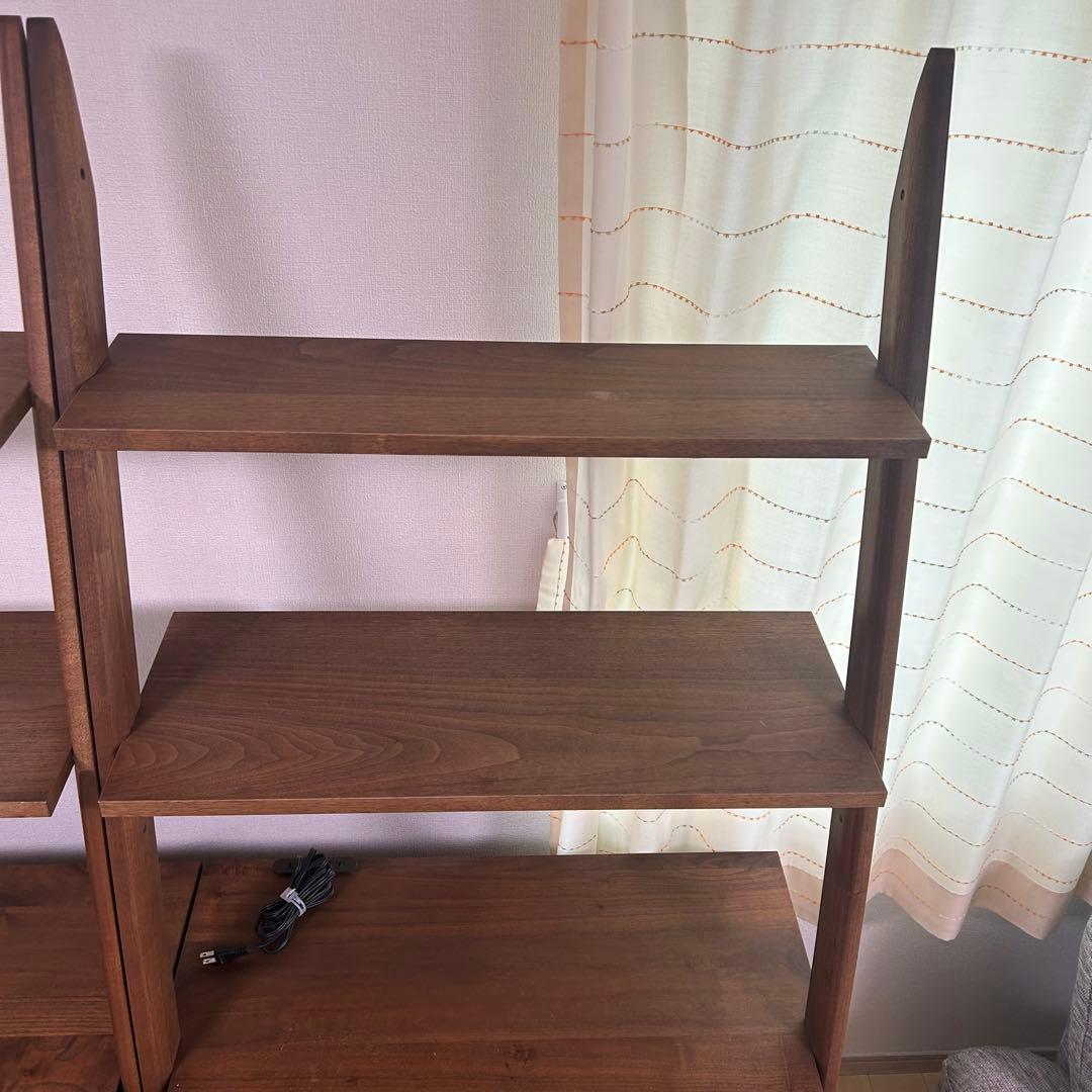 天然木 マルヨシ民芸家具 DEEP壁面収納② 両開きキャビネット シェルフ