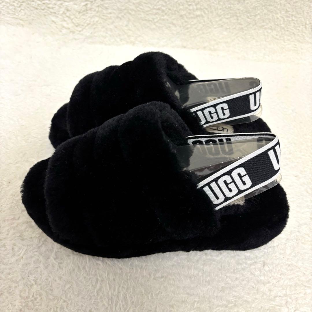 未使用品 UGG W FLUFF YEAH SLIDE ファーサンダル 23cm