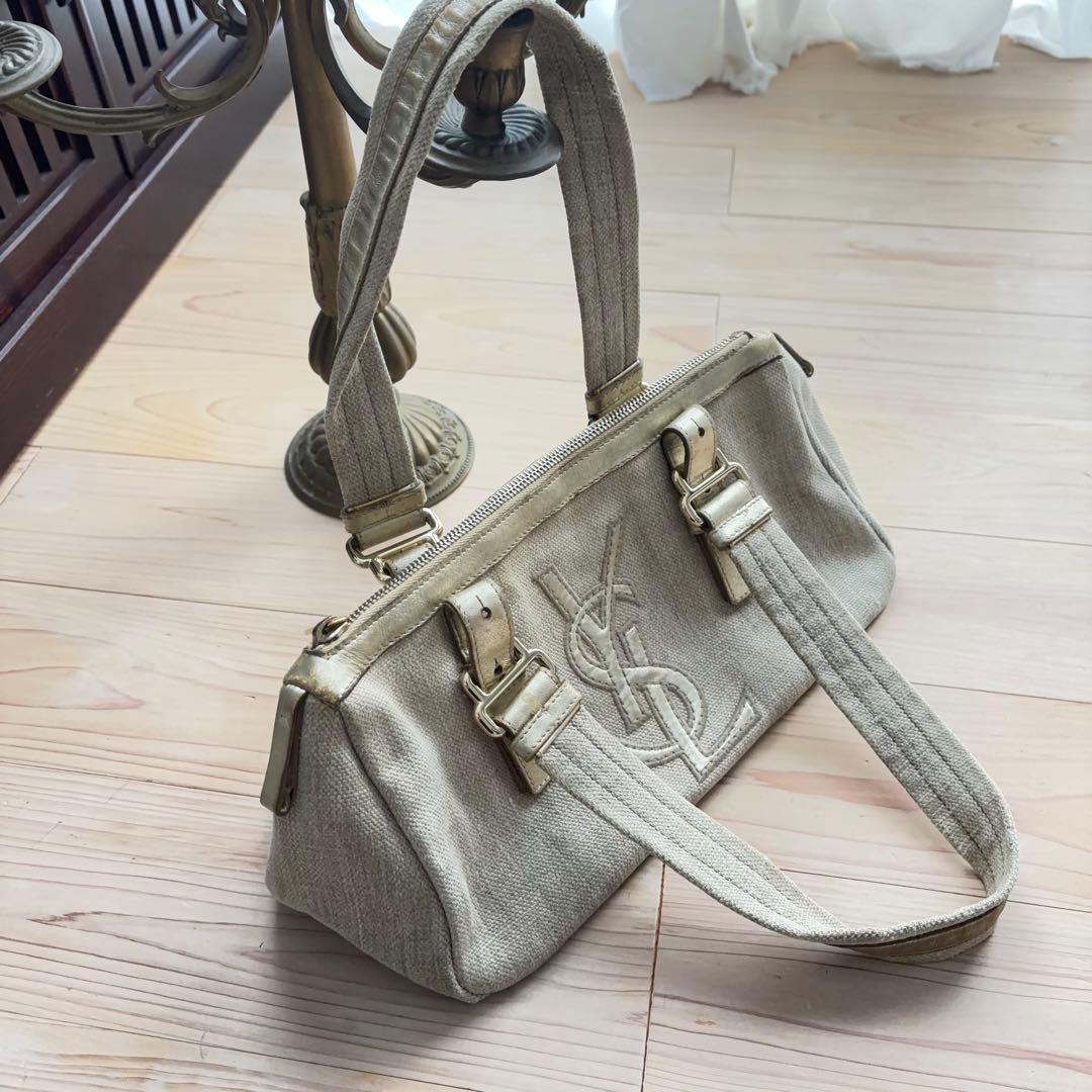 【イブサンローラン】ヴィンテージ カハラ　ミニボストン　ハンドバッグ