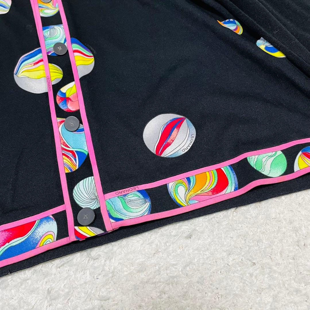 希少LLサイズ✨大きいサイズ◆美品✨レオナール カンカン　アンサンブル　ビー玉