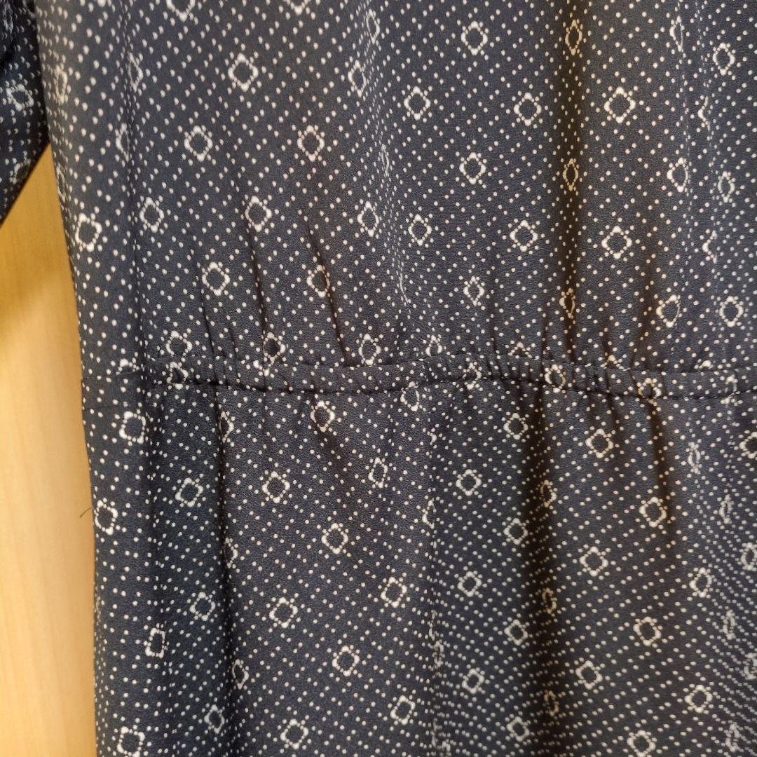 リフレクト ダイヤモンドパターン 長袖ワンピース