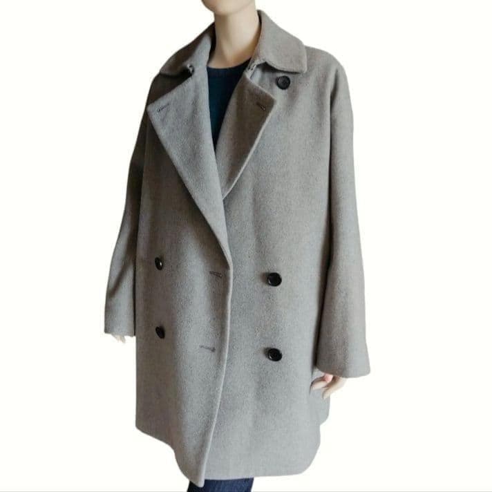 新品　n.o.r.c　メルトンPコート　40700円　サイズ２　ゆったりデザイン