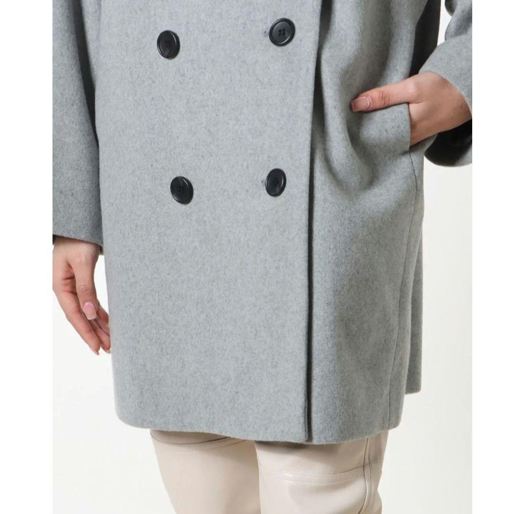 新品　n.o.r.c　メルトンPコート　40700円　サイズ２　ゆったりデザイン