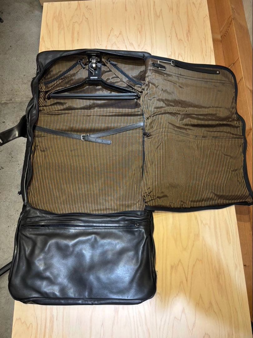 seeger カシミヤレザー　ガーメントバッグ(スーツバッグ)