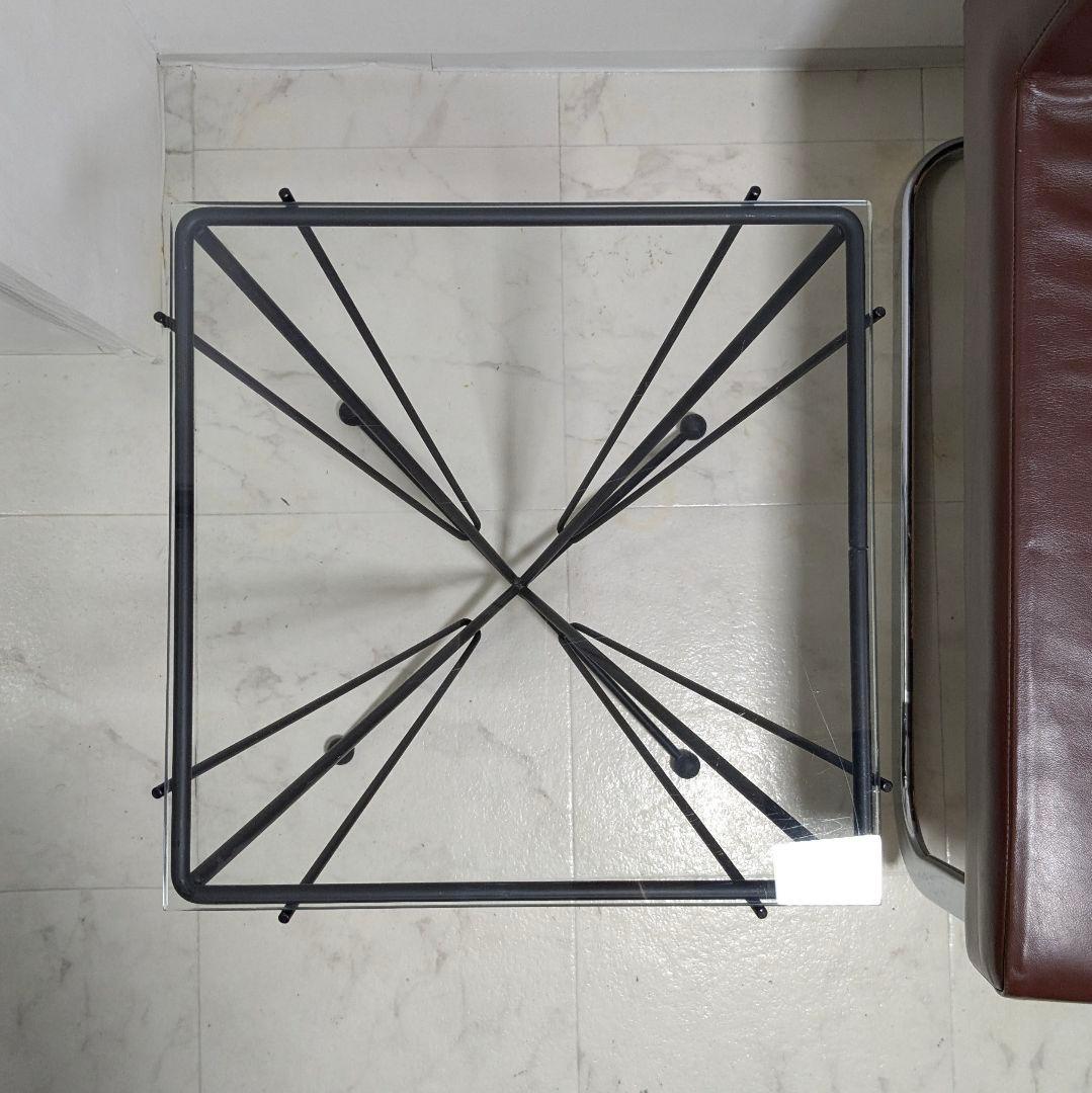 アイアン ガラステーブル ミッドセンチュリー インダストリアル ポストモダン