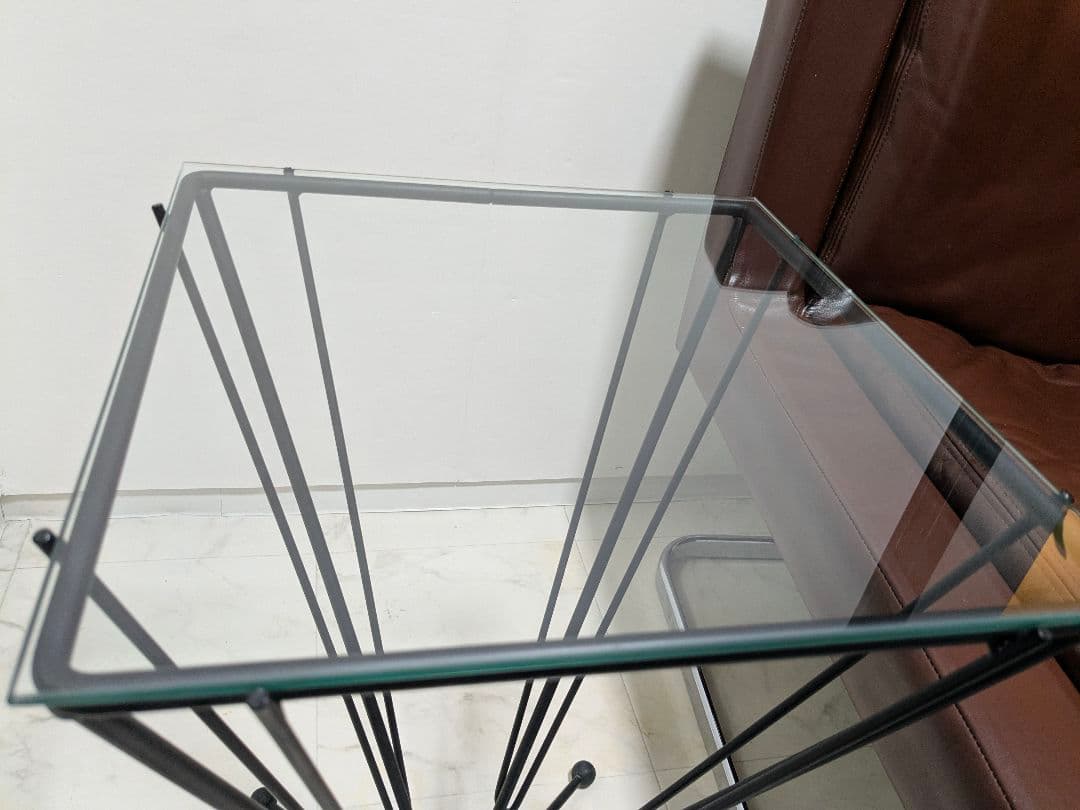 アイアン ガラステーブル ミッドセンチュリー インダストリアル ポストモダン