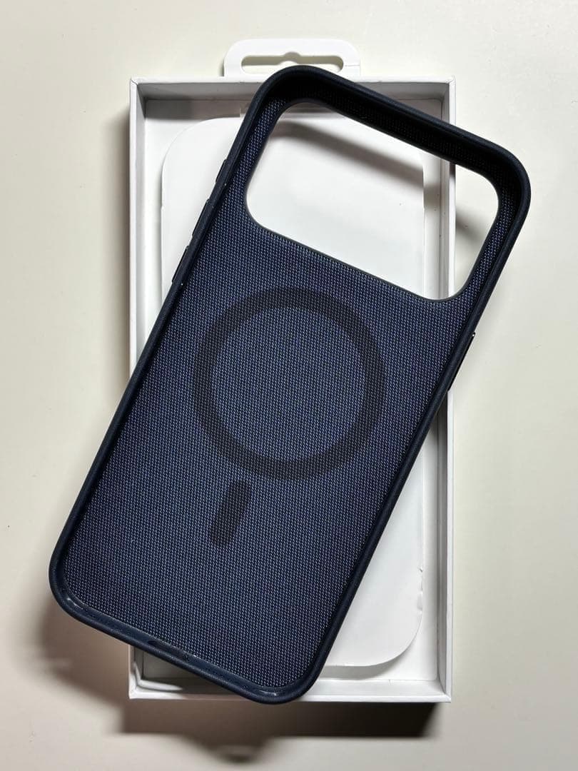【新品】純正 iPhone 17 Pro Max テックウーブンケース・ブルー①