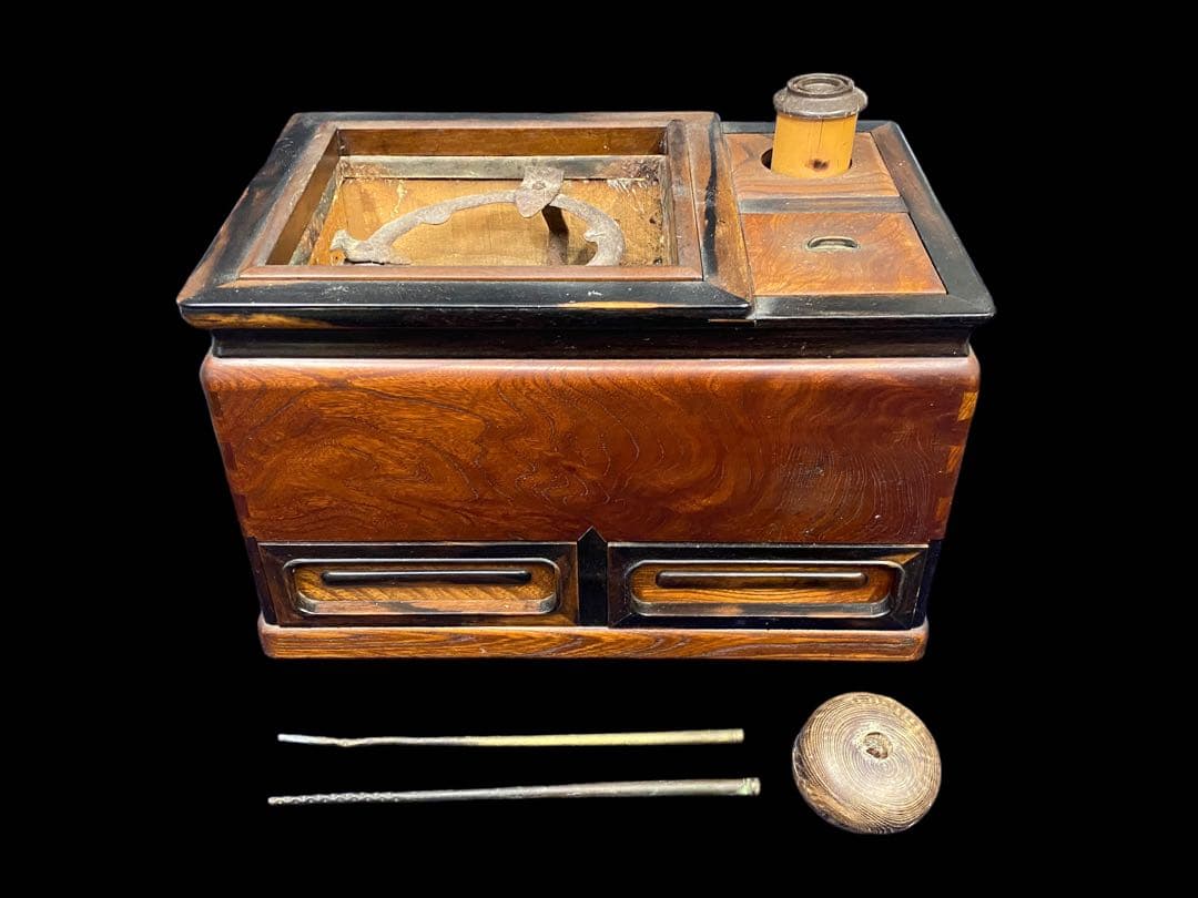 長火鉢　火鉢　引き出し付　アンティーク　コレクション