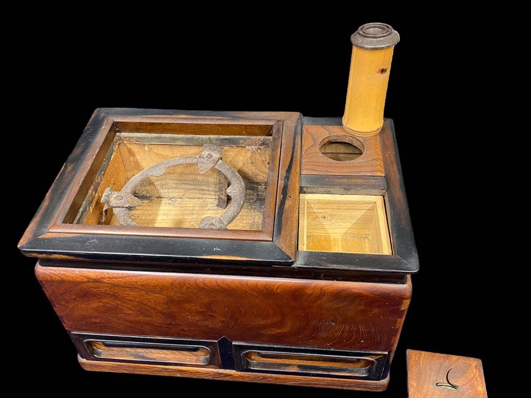 長火鉢　火鉢　引き出し付　アンティーク　コレクション