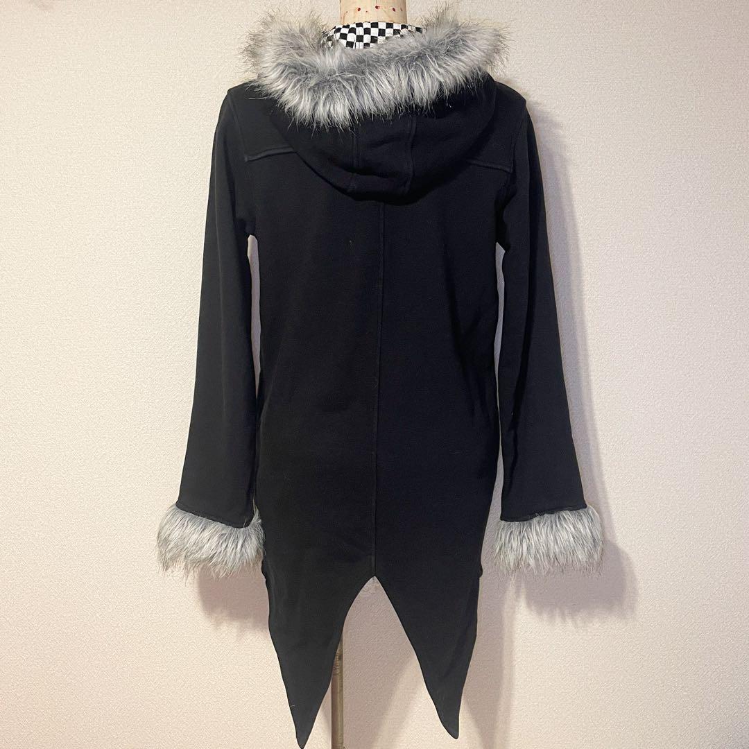 00s 希少 deorart ボリュームファー裾燕尾ダブルジップコート KERA