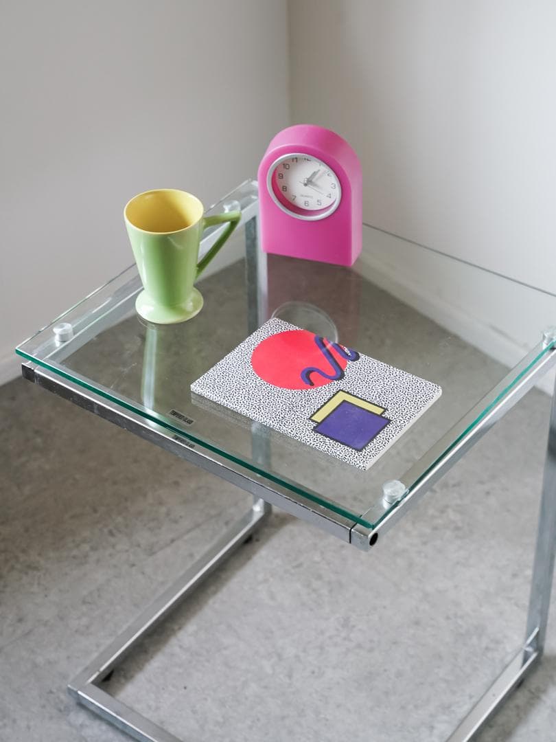 vintage ガラス サイドテーブル モダン・ミッドセンチュリー