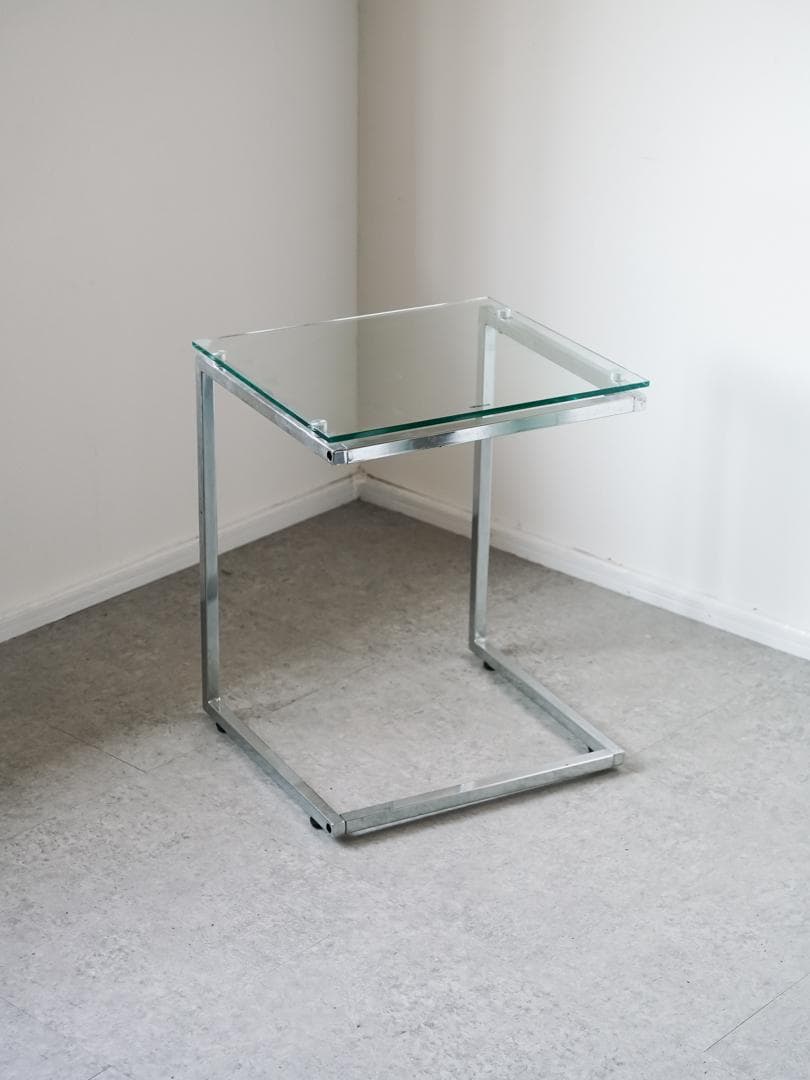 vintage ガラス サイドテーブル モダン・ミッドセンチュリー