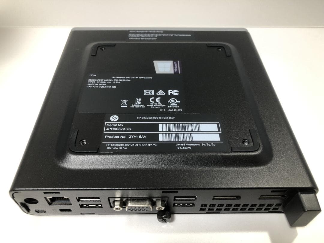 ミニPC HP EliteDesk800G4 Core i5-8500T Win11Pro