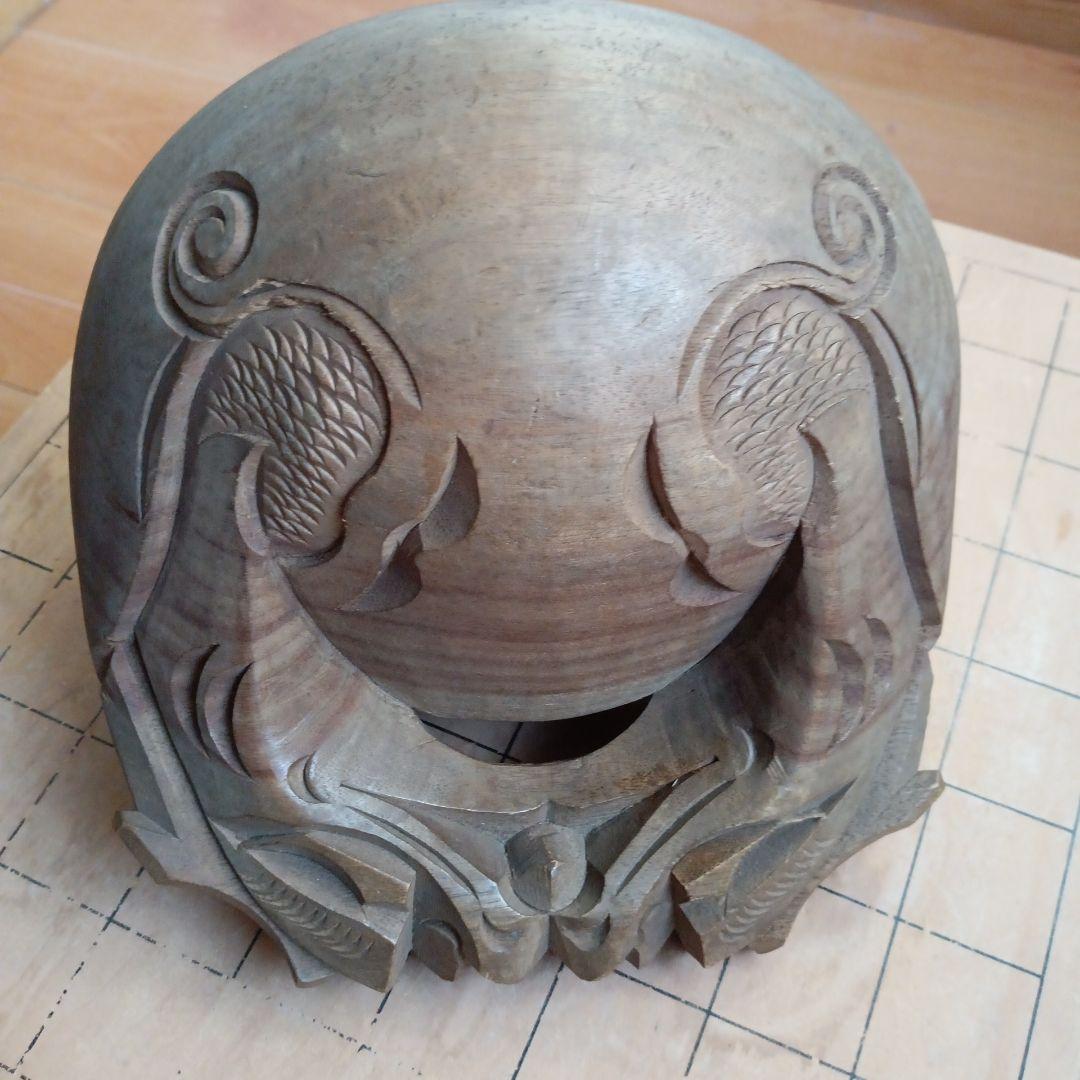 真鍮台座付き 木魚 撥付き 仏具