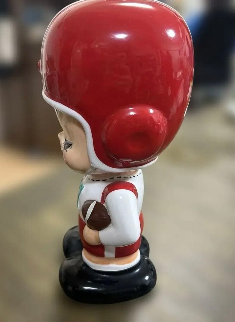 【激レア‼️】内藤ルネ アメフト アメリカン・フットボール 陶器 貯金箱
