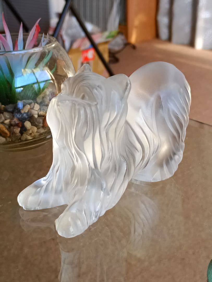 LALIQUE ,ラリック.ヨークシャテリアのクリスタル彫刻,