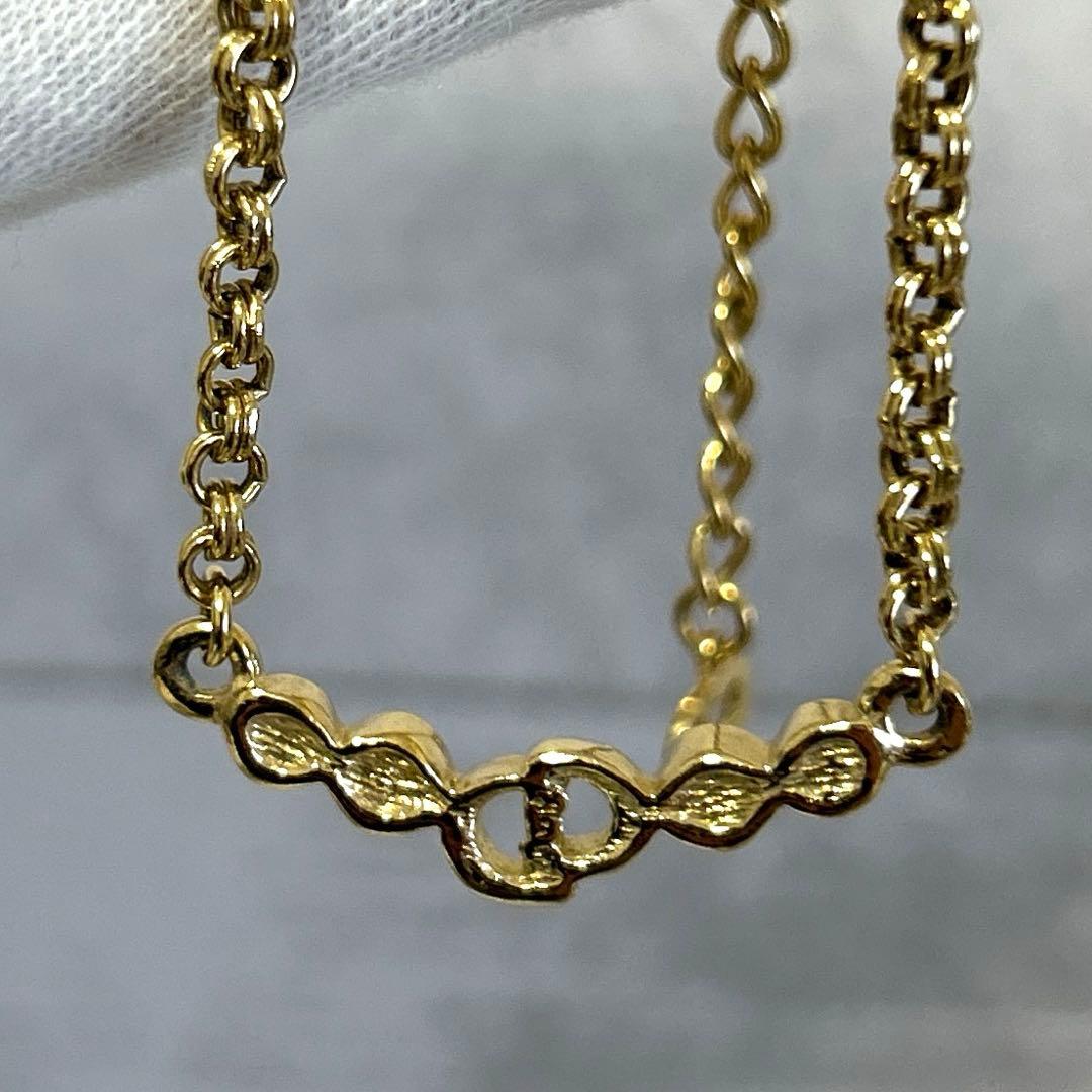 美品　Christian Dior クリスチャンディオール CDロゴ ネックレス