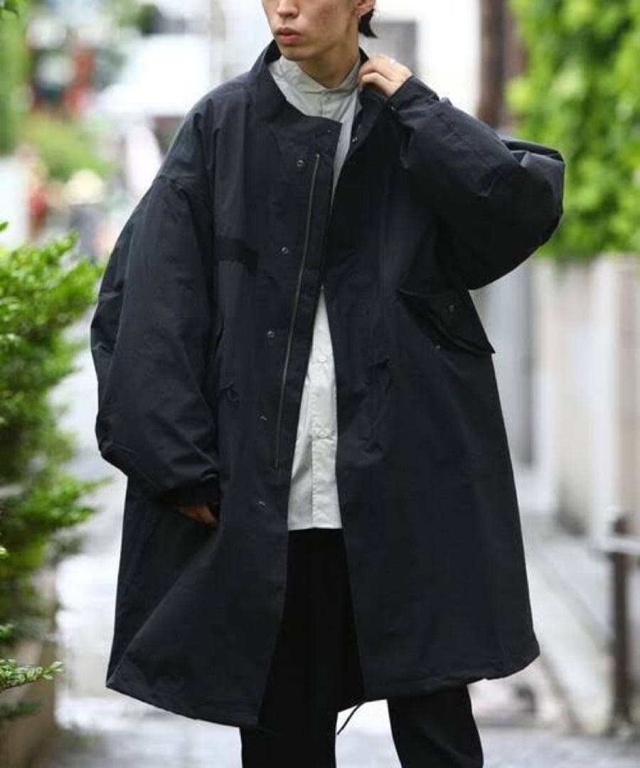 黒 モッズコート フロントポケット付き FREAK'S STORE