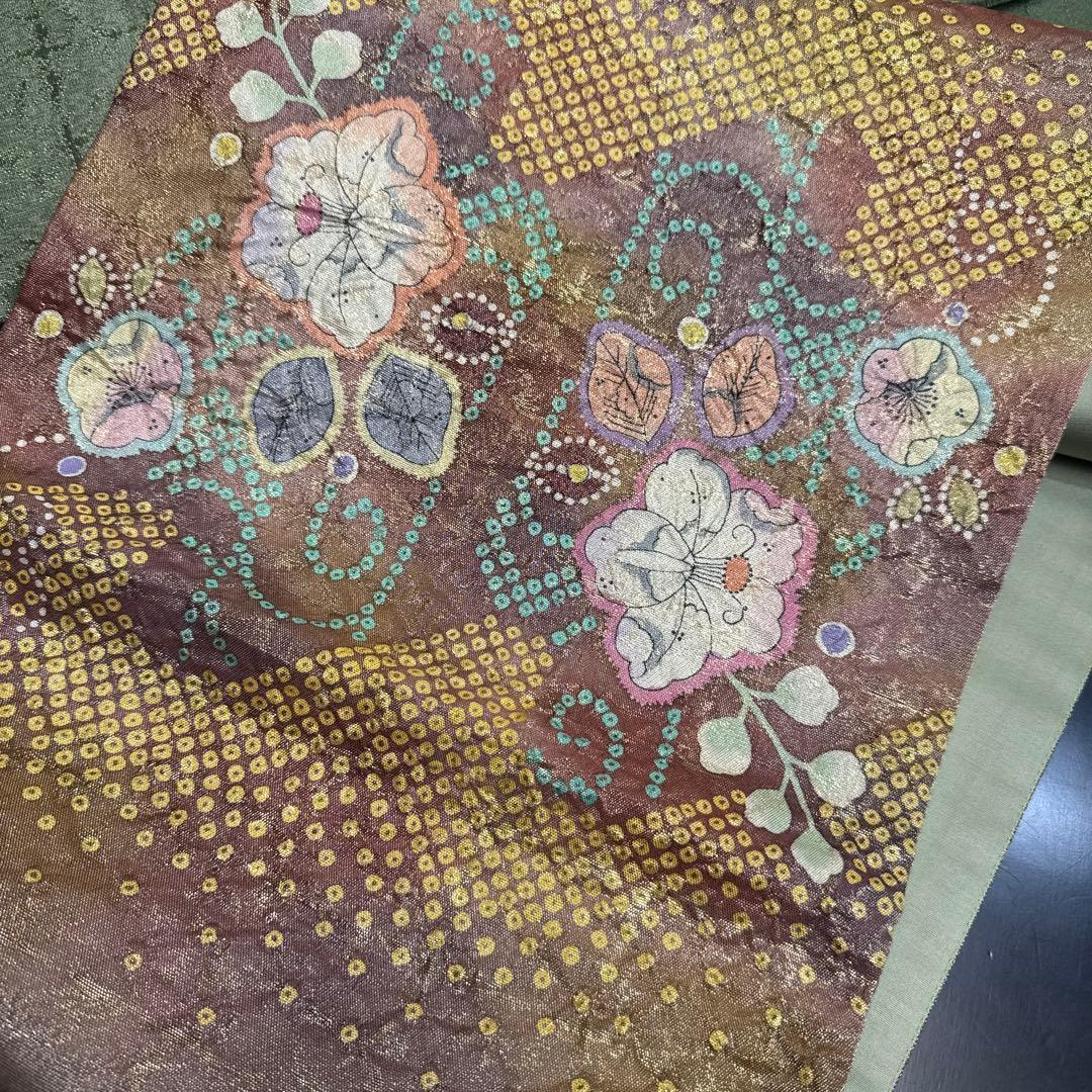 11-80 袋帯 美品 正絹 着物 辻ヶ花