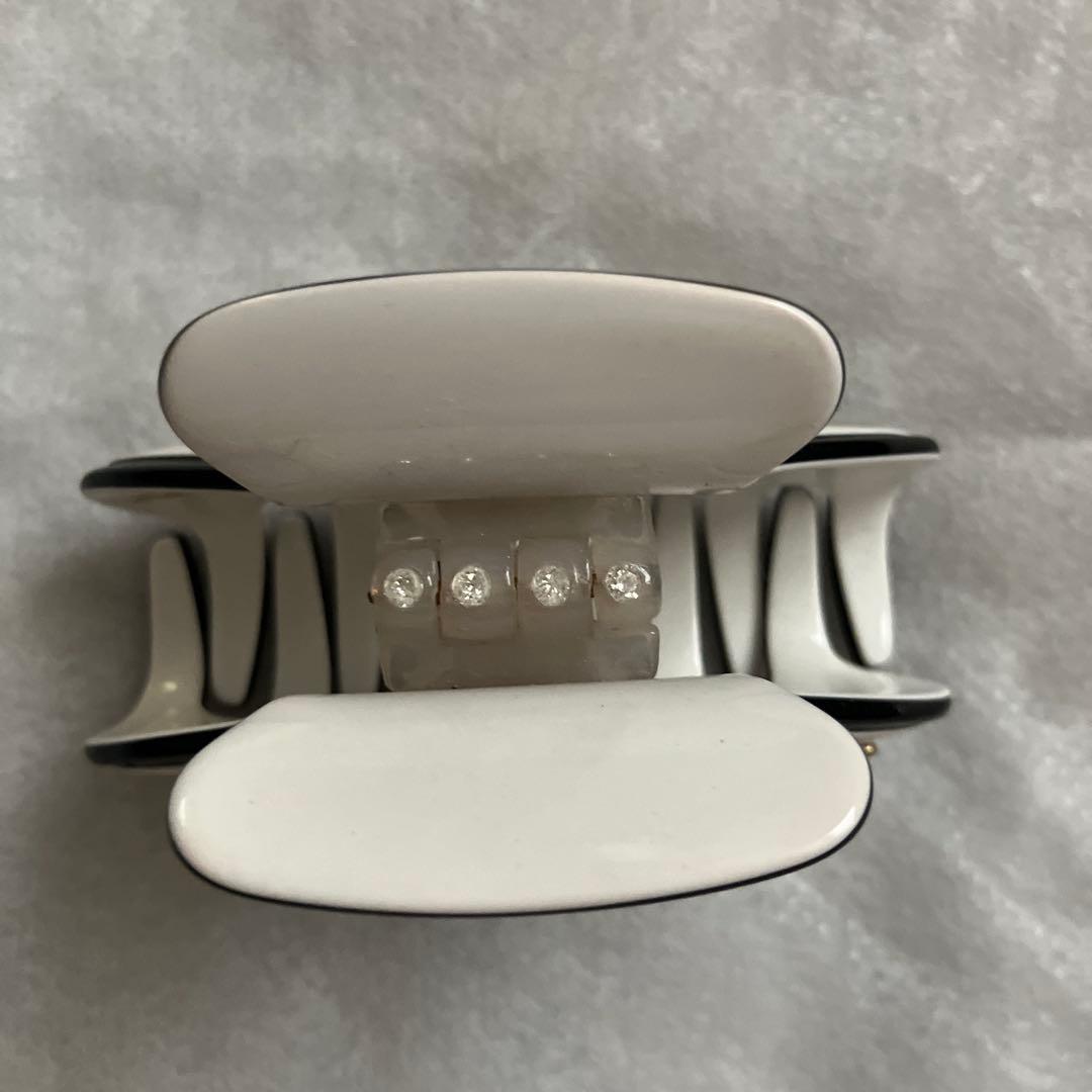 [chaco]コンプレックスビズ　バンスクリップ　バイカラー　ホワイト