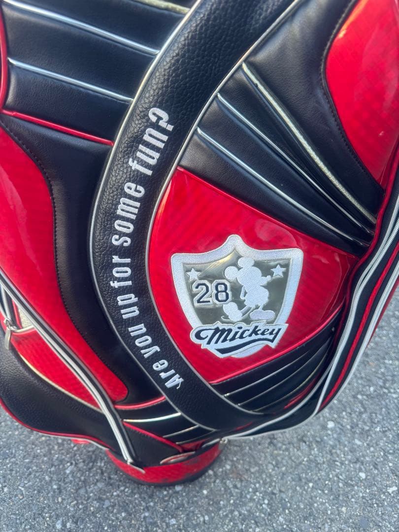 や*と様 ディズニー ミッキー キャディバッグ（ネームプレート付）