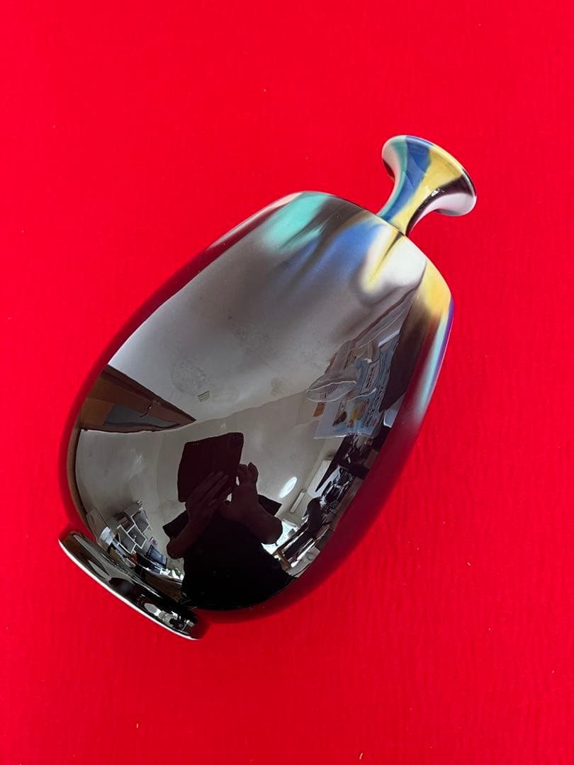 柳雨軒 三代 人間国宝 徳田八十吉 (正彦銘) 彩釉 壺 T144