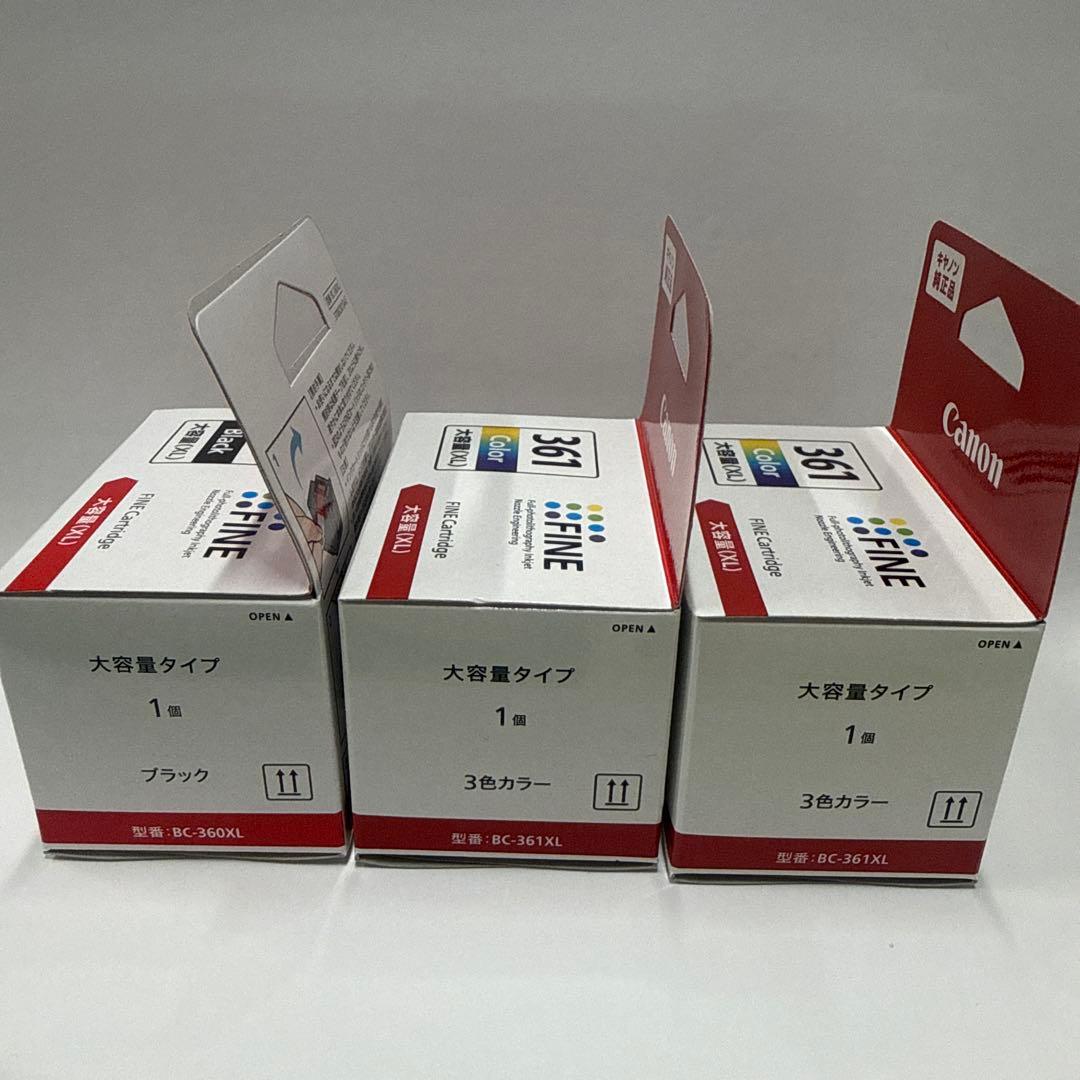 【新品未開封】Canon純正インク BC-360XL/361XL 3個セット